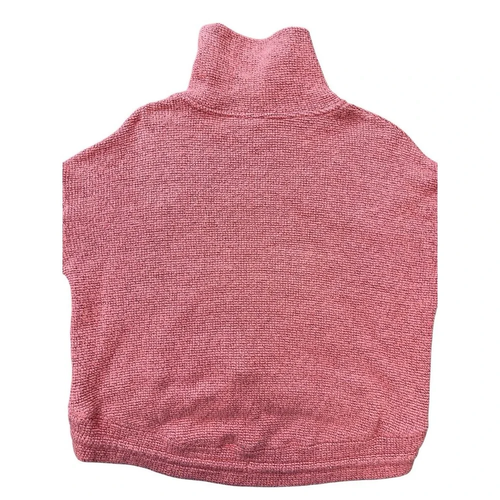 Sweaty Betty Sweater Pink Funnel Boucle Chunky Knit Preppy Athleisure Sz M